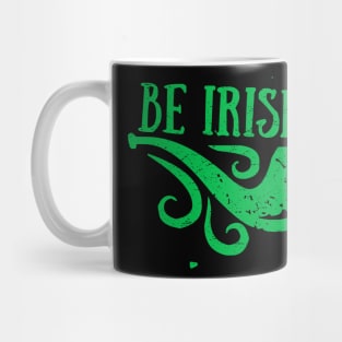 Be Irish Happy St. Patrick's Day Shamrock Pipe T-Shirt Mug